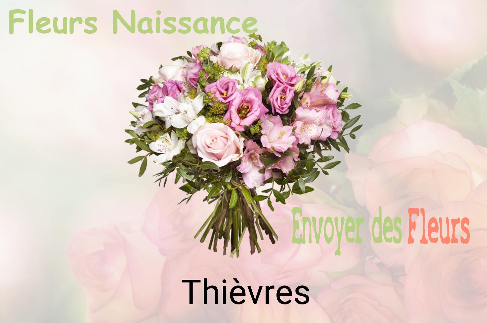 Bouquet de fleurs de naissance livré à Thièvres