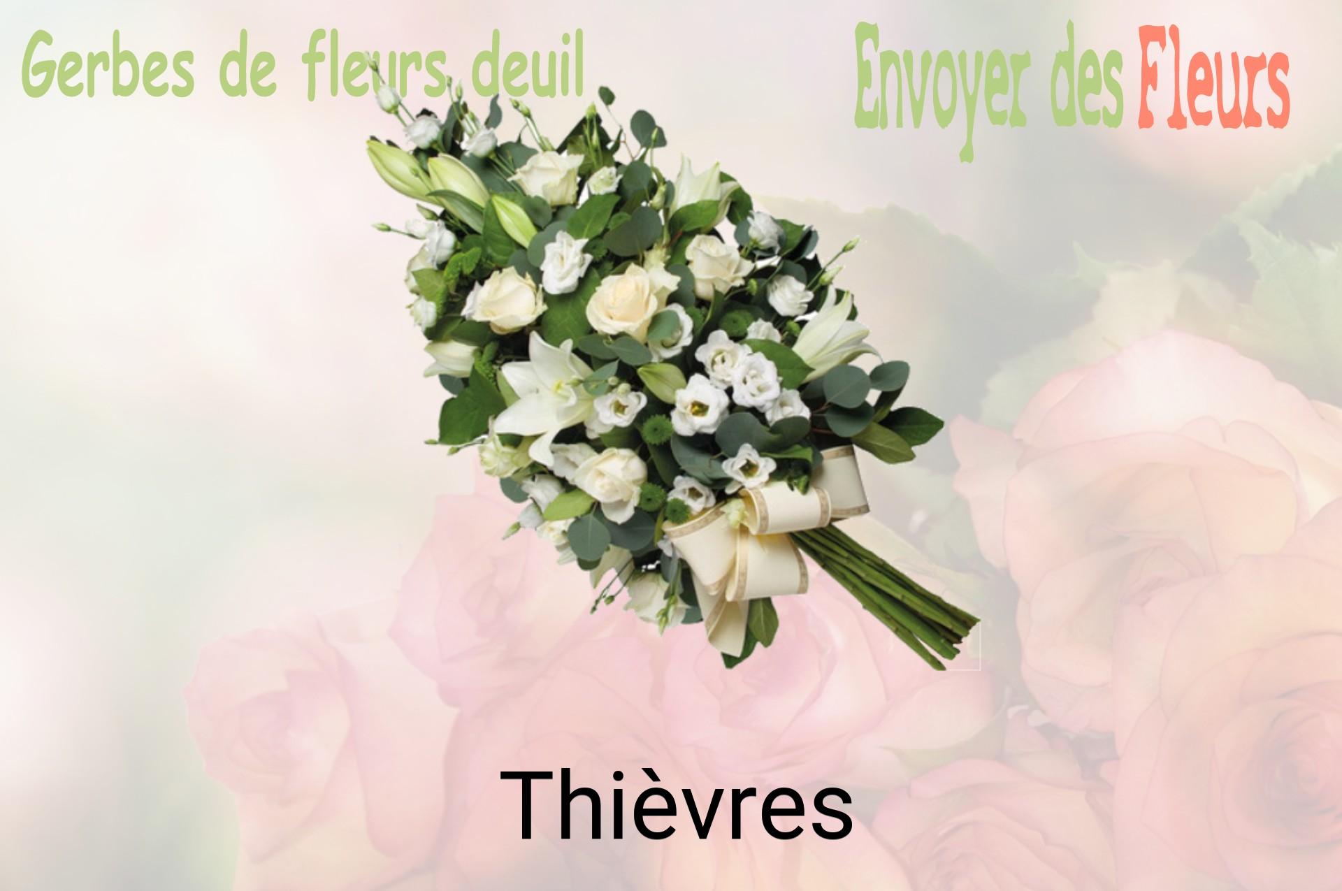 Gerbe de fleurs de deuil livrée à Thièvres